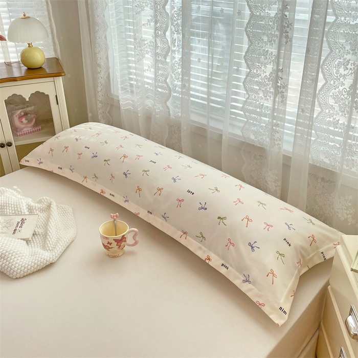 91家纺网 家纺一手货源 找家纺 圣比熊 2025新款针织棉双层纱枕头套亲肤双人枕套枕芯套枕头内胆套 彩色心情