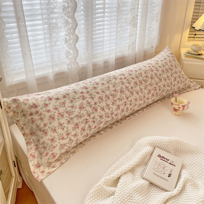 91家纺网 家纺一手货源 找家纺 梦舒羽 2025新款针织棉双层纱枕头套亲肤双人枕套枕芯套枕头内胆套 情迷花海