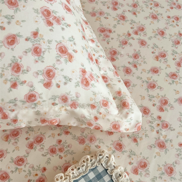 91家纺网 家纺一手货源 找家纺 梦舒羽 2025新款针织棉双层纱枕头套双人枕套枕芯套宿舍单人枕头内胆套 情迷花海