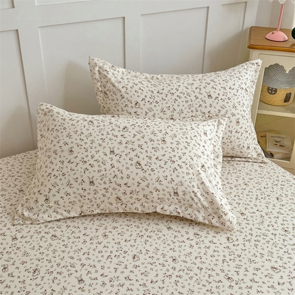 梦舒羽 2025新款针织棉双层纱枕头套双人枕套枕芯套宿舍单人枕头内胆套 花仙子