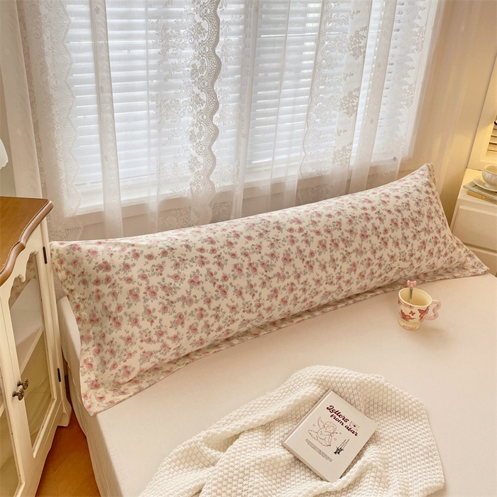 91家纺网 家纺一手货源 找家纺 梦舒羽 2025新款针织棉双层纱枕头套亲肤双人枕套枕芯套枕头内胆套 情迷花海