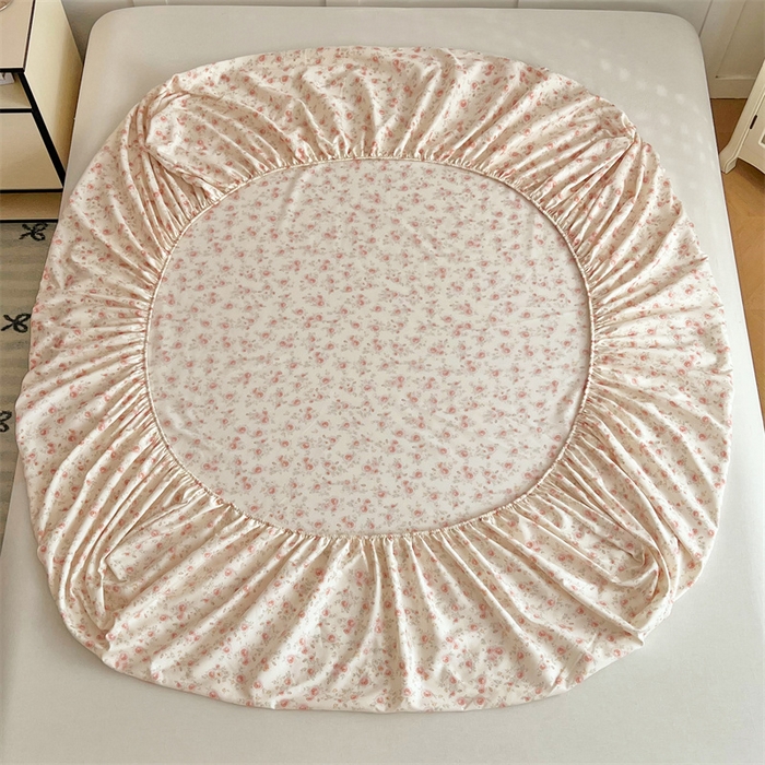 91家纺网 家纺一手货源 找家纺 梦舒羽 2025新款针织棉双层纱双层纱床笠罩全包席梦思床垫保护罩 情迷花海