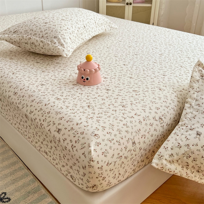 91家纺网 家纺一手货源 找家纺 圣比熊 2025新款针织棉双层纱枕头套双人枕套枕芯套宿舍单人枕头内胆套 花仙子