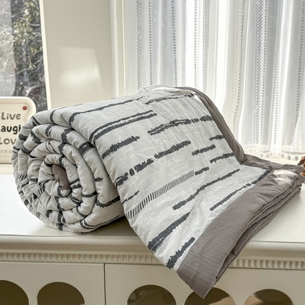 91家纺网 家纺一手货源 找家纺 尊妙被业 2025新款云感针织棉棉花被夏被 云边星辰