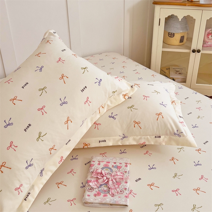 91家纺网 家纺一手货源 找家纺 圣比熊 2025新款针织棉双层纱枕头套双人枕套枕芯套宿舍单人枕头内胆套 彩色心情