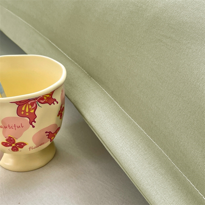 91家纺网 家纺一手货源 找家纺 梦舒羽 2025新款针织棉双层纱枕头套亲肤双人枕套枕芯套枕头内胆套 豆绿