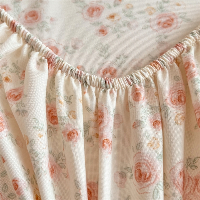 91家纺网 家纺一手货源 找家纺 梦舒羽 2025新款针织棉双层纱双层纱床笠罩全包席梦思床垫保护罩 情迷花海