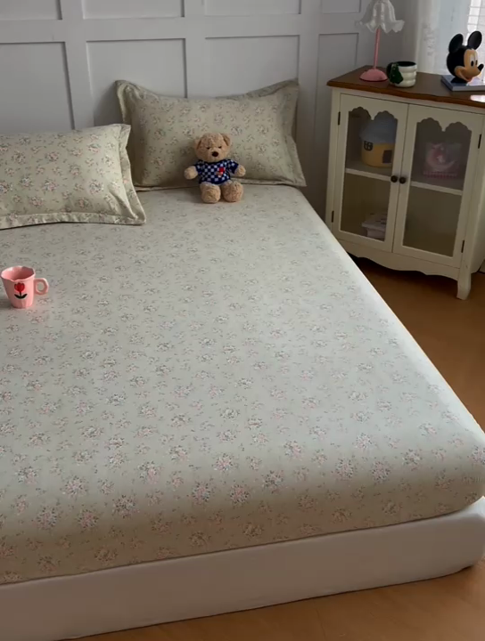 91家纺网 家纺一手货源 找家纺 梦舒羽 2025新款针织棉双层纱枕头套亲肤双人枕套枕芯套枕头内胆套 花开半夏