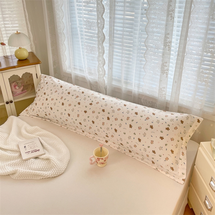 91家纺网 家纺一手货源 找家纺 圣比熊 2025新款针织棉双层纱枕头套亲肤双人枕套枕芯套枕头内胆套 蛋糕萌犬