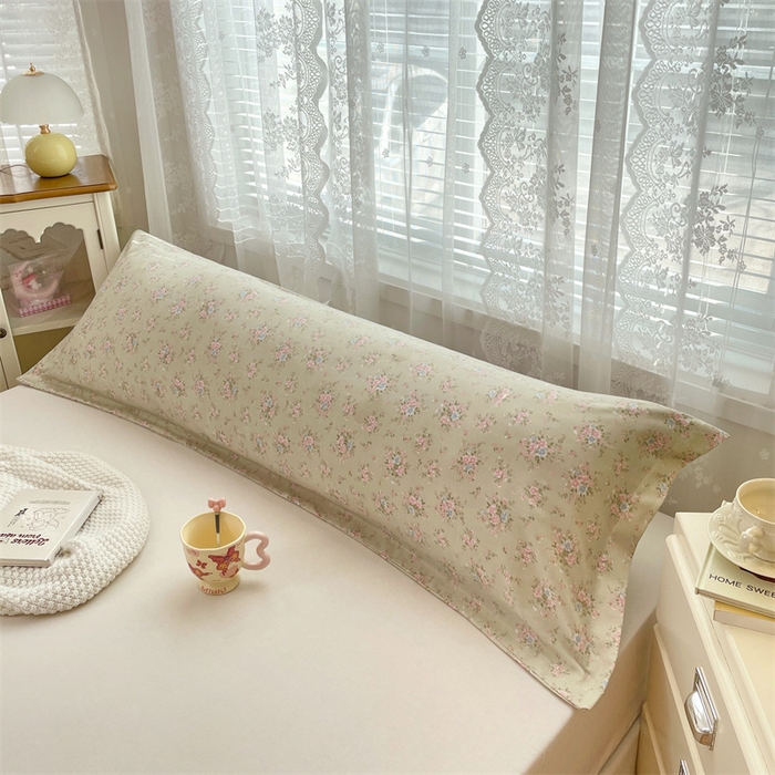 91家纺网 家纺一手货源 找家纺 梦舒羽 2025新款针织棉双层纱枕头套亲肤双人枕套枕芯套枕头内胆套 花开半夏