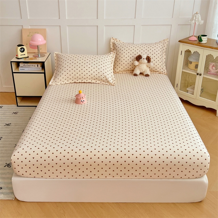 91家纺网 家纺一手货源 找家纺 （总）梦舒羽 2025新款针织棉双层纱双层纱床笠罩全包席梦思床垫保护罩