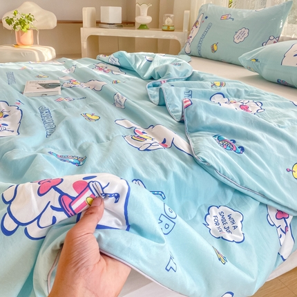 91家纺网 家纺一手货源 找家纺 （总）尊妙被业 2025新款三丽鸥水洗棉夏被