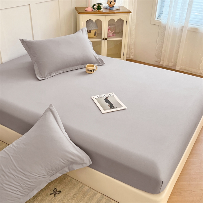 91家纺网 家纺一手货源 找家纺 梦舒羽 2025新款针织棉双层纱枕头套双人枕套枕芯套宿舍单人枕头内胆套 浅灰