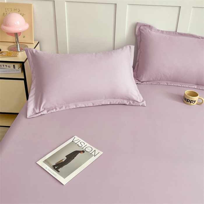 91家纺网 家纺一手货源 找家纺 梦舒羽 2025新款针织棉双层纱枕头套双人枕套枕芯套宿舍单人枕头内胆套 香芋紫