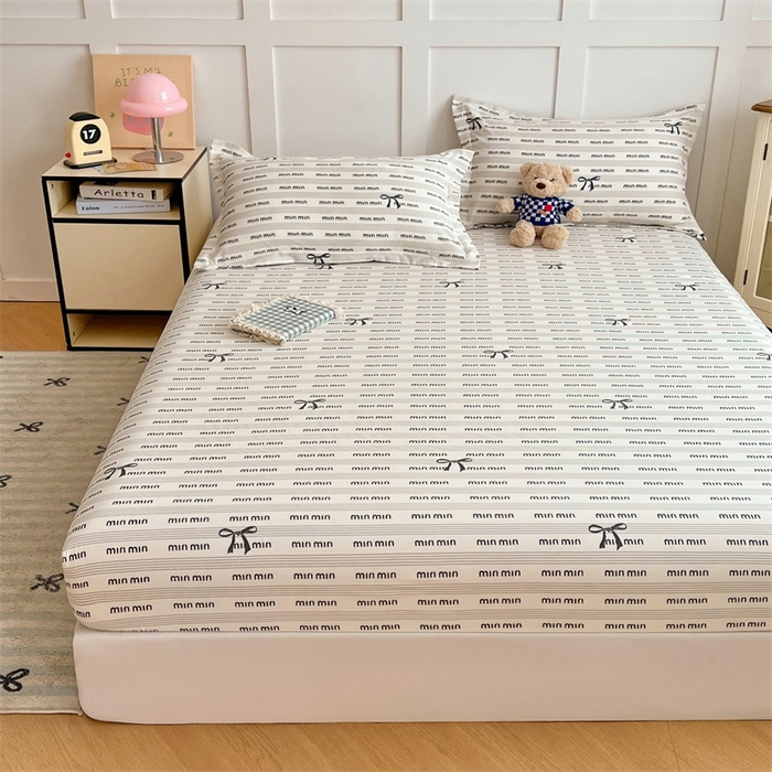 91家纺网 家纺一手货源 找家纺 梦舒羽 2025新款针织棉双层纱双层纱床笠罩全包席梦思床垫保护罩 时尚先生