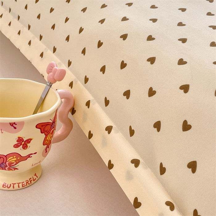 91家纺网 家纺一手货源 找家纺 圣比熊 2025新款针织棉双层纱枕头套亲肤双人枕套枕芯套枕头内胆套 浪漫爱心