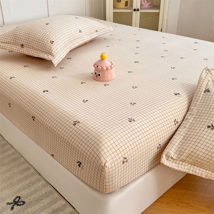 91家纺网 家纺一手货源 找家纺 梦舒羽 2025新款针织棉双层纱枕头套双人枕套枕芯套宿舍单人枕头内胆套 樱桃小熊