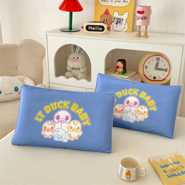 91家纺网 家纺一手货源 找家纺 梦舒羽 2025新款正版授权全棉枕套卡通枕芯套枕头内胆套儿童抱枕套 五彩缤纷