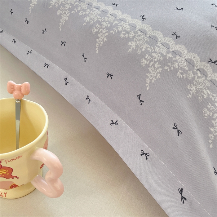 91家纺网 家纺一手货源 找家纺 梦舒羽 2025新款针织棉双层纱枕头套亲肤双人枕套枕芯套枕头内胆套 蝴蝶结