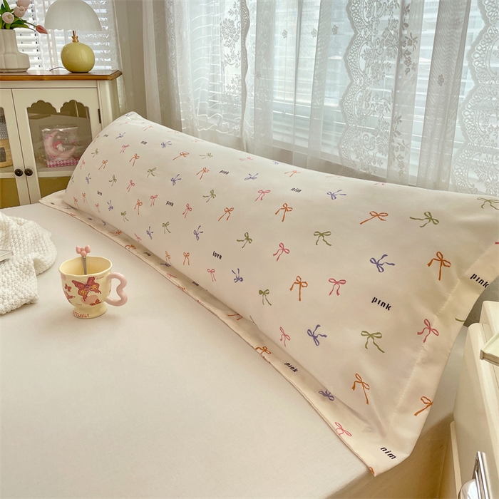 91家纺网 家纺一手货源 找家纺 梦舒羽 2025新款针织棉双层纱枕头套亲肤双人枕套枕芯套枕头内胆套 彩色心情