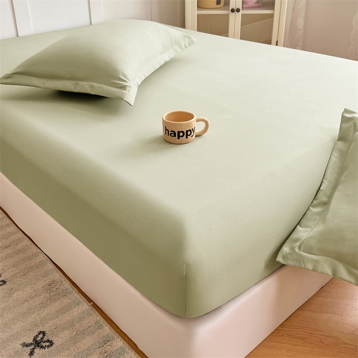 91家纺网 家纺一手货源 找家纺 梦舒羽 2025新款针织棉双层纱枕头套双人枕套枕芯套宿舍单人枕头内胆套 豆绿