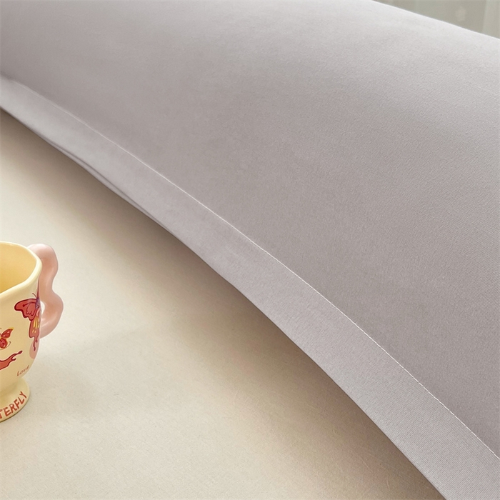 91家纺网 家纺一手货源 找家纺 梦舒羽 2025新款针织棉双层纱枕头套亲肤双人枕套枕芯套枕头内胆套 浅灰