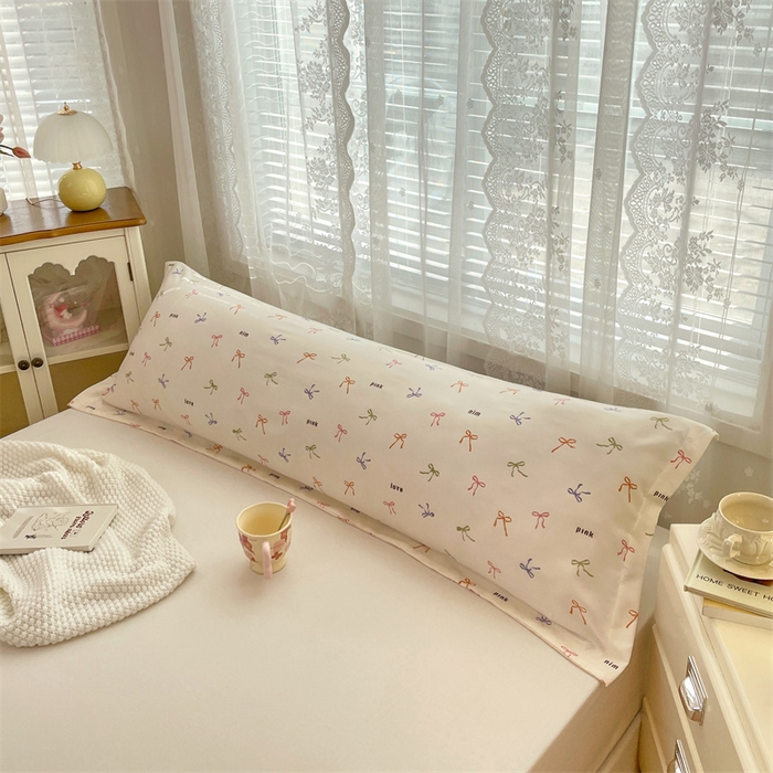91家纺网 家纺一手货源 找家纺 梦舒羽 2025新款针织棉双层纱枕头套亲肤双人枕套枕芯套枕头内胆套 彩色心情