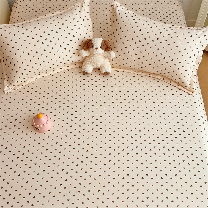 91家纺网 家纺一手货源 找家纺 梦舒羽 2025新款针织棉双层纱枕头套双人枕套枕芯套宿舍单人枕头内胆套 浪漫爱心