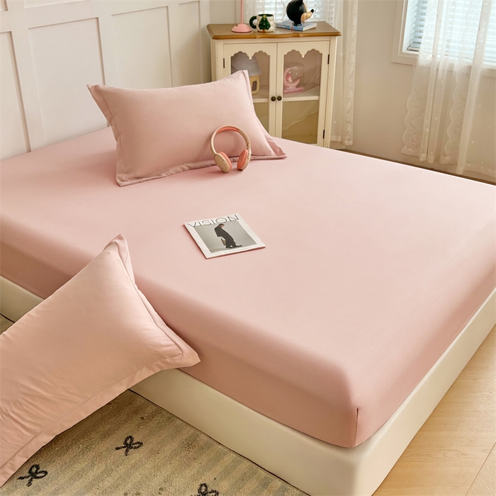 91家纺网 家纺一手货源 找家纺 梦舒羽 2025新款针织棉双层纱枕头套双人枕套枕芯套宿舍单人枕头内胆套 浅粉