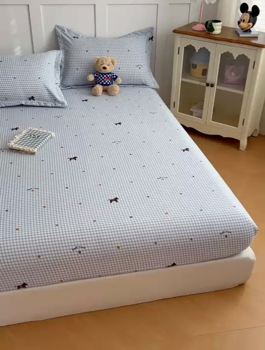 91家纺网 家纺一手货源 找家纺 梦舒羽 2025新款针织棉双层纱枕头套亲肤双人枕套枕芯套枕头内胆套 奇幻木马