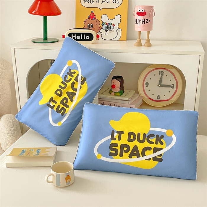 91家纺网 家纺一手货源 找家纺 梦舒羽 2025新款正版授权全棉枕套卡通枕芯套枕头内胆套儿童抱枕套 遨游星际