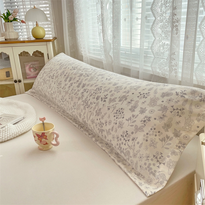 91家纺网 家纺一手货源 找家纺 梦舒羽 2025新款针织棉双层纱枕头套亲肤双人枕套枕芯套枕头内胆套 镜花水月