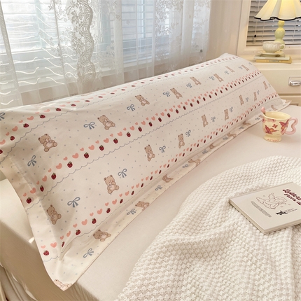 91家纺网 家纺一手货源 找家纺 （总）圣比熊 2025新款针织棉双层纱枕头套亲肤双人枕套枕芯套枕头内胆套