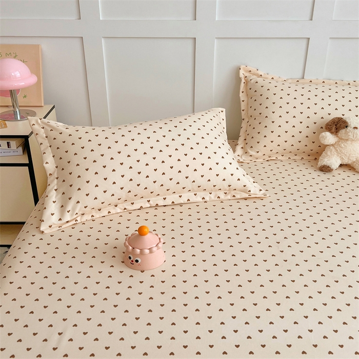 91家纺网 家纺一手货源 找家纺 梦舒羽 2025新款针织棉双层纱枕头套双人枕套枕芯套宿舍单人枕头内胆套 浪漫爱心