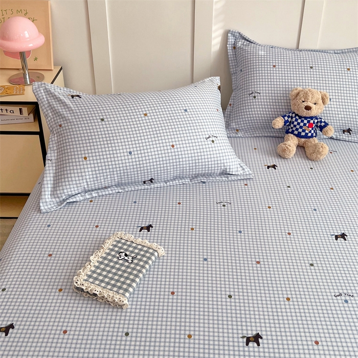 91家纺网 家纺一手货源 找家纺 梦舒羽 2025新款针织棉双层纱枕头套双人枕套枕芯套宿舍单人枕头内胆套 奇幻木马