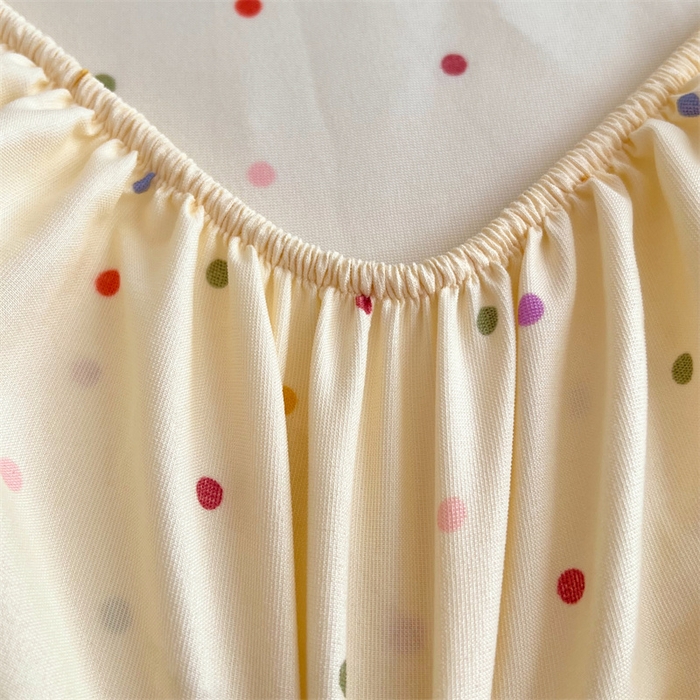 91家纺网 家纺一手货源 找家纺 梦舒羽 2025新款针织棉双层纱双层纱床笠罩全包席梦思床垫保护罩 缤纷乐园