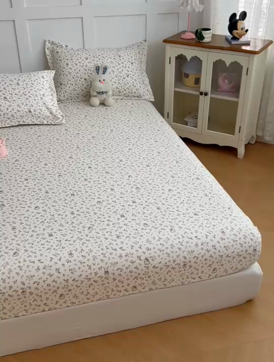 91家纺网 家纺一手货源 找家纺 梦舒羽 2025新款针织棉双层纱枕头套亲肤双人枕套枕芯套枕头内胆套 花仙子