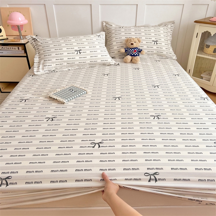 91家纺网 家纺一手货源 找家纺 梦舒羽 2025新款针织棉双层纱双层纱床笠罩全包席梦思床垫保护罩 时尚先生