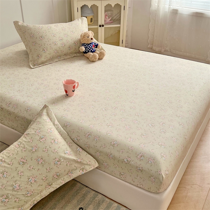 91家纺网 家纺一手货源 找家纺 圣比熊 2025新款针织棉双层纱枕头套双人枕套枕芯套宿舍单人枕头内胆套 花开半夏