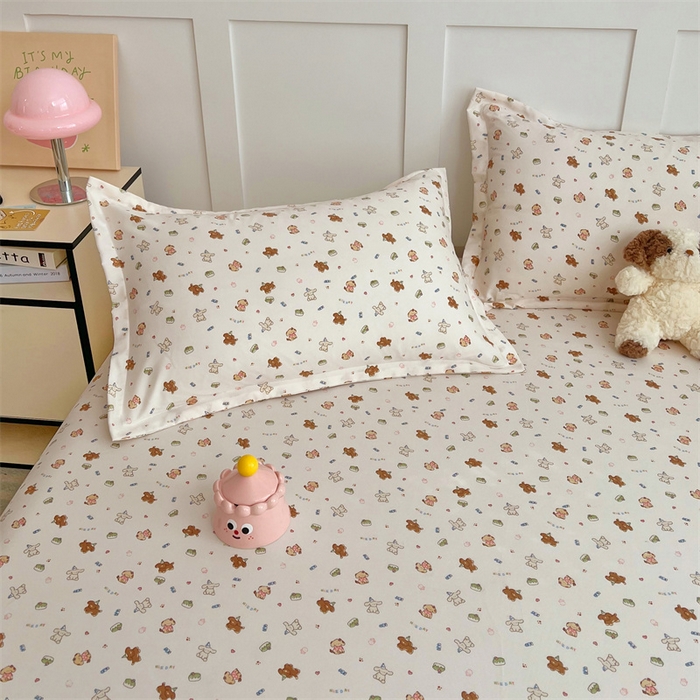 91家纺网 家纺一手货源 找家纺 梦舒羽 2025新款针织棉双层纱枕头套双人枕套枕芯套宿舍单人枕头内胆套 蛋糕萌犬