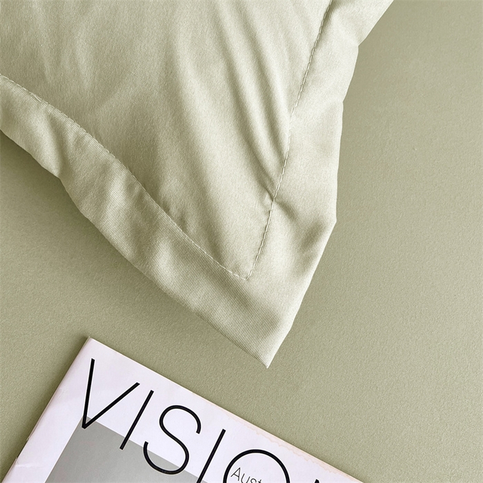 91家纺网 家纺一手货源 找家纺 圣比熊 2025新款针织棉双层纱床笠罩全包席梦思床垫保护罩 豆绿