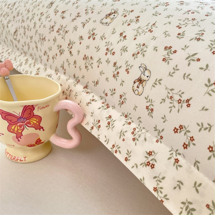 91家纺网 家纺一手货源 找家纺 梦舒羽 2025新款针织棉双层纱枕头套亲肤双人枕套枕芯套枕头内胆套 花仙子