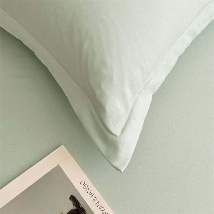 91家纺网 家纺一手货源 找家纺 梦舒羽 2025新款针织棉双层纱枕头套双人枕套枕芯套宿舍单人枕头内胆套 浅清绿