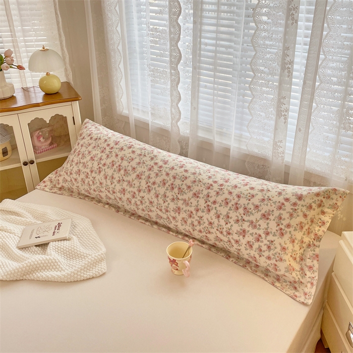 91家纺网 家纺一手货源 找家纺 梦舒羽 2025新款针织棉双层纱枕头套亲肤双人枕套枕芯套枕头内胆套 情迷花海