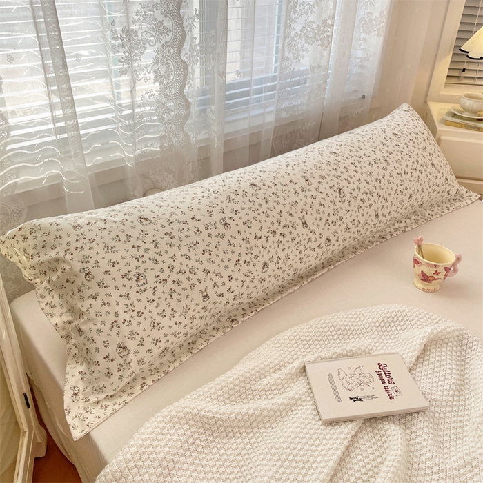 91家纺网 家纺一手货源 找家纺 梦舒羽 2025新款针织棉双层纱枕头套亲肤双人枕套枕芯套枕头内胆套 花仙子