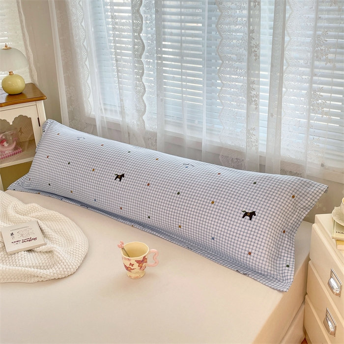 91家纺网 家纺一手货源 找家纺 梦舒羽 2025新款针织棉双层纱枕头套亲肤双人枕套枕芯套枕头内胆套 奇幻木马