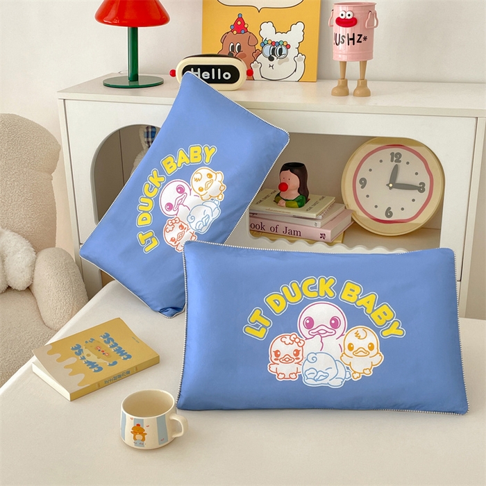 91家纺网 家纺一手货源 找家纺 梦舒羽 2025新款正版授权全棉枕套卡通枕芯套枕头内胆套儿童抱枕套 五彩缤纷