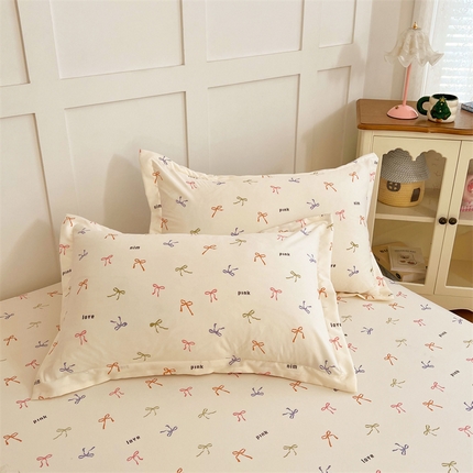 梦舒羽 2025新款针织棉双层纱枕头套双人枕套枕芯套宿舍单人枕头内胆套 彩色心情