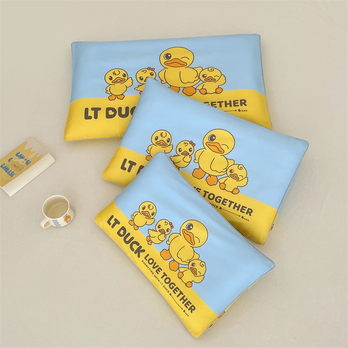 91家纺网 家纺一手货源 找家纺 梦舒羽 2025新款正版授权全棉枕套卡通枕芯套枕头内胆套儿童抱枕套 调皮鸭