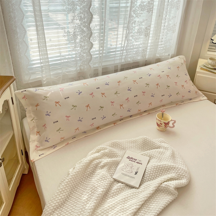 91家纺网 家纺一手货源 找家纺 梦舒羽 2025新款针织棉双层纱枕头套亲肤双人枕套枕芯套枕头内胆套 彩色心情